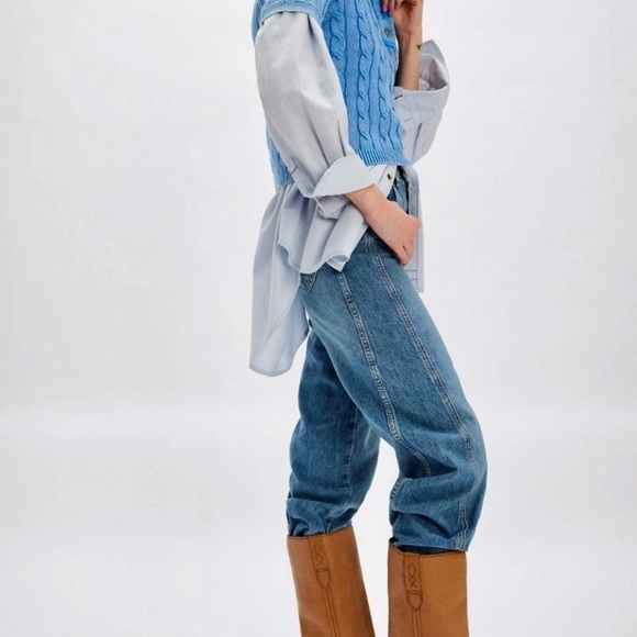 Free People Blaze Pull On Tall Boot Square Toe Distressed Toasted Wheat - Picture 6 of 12